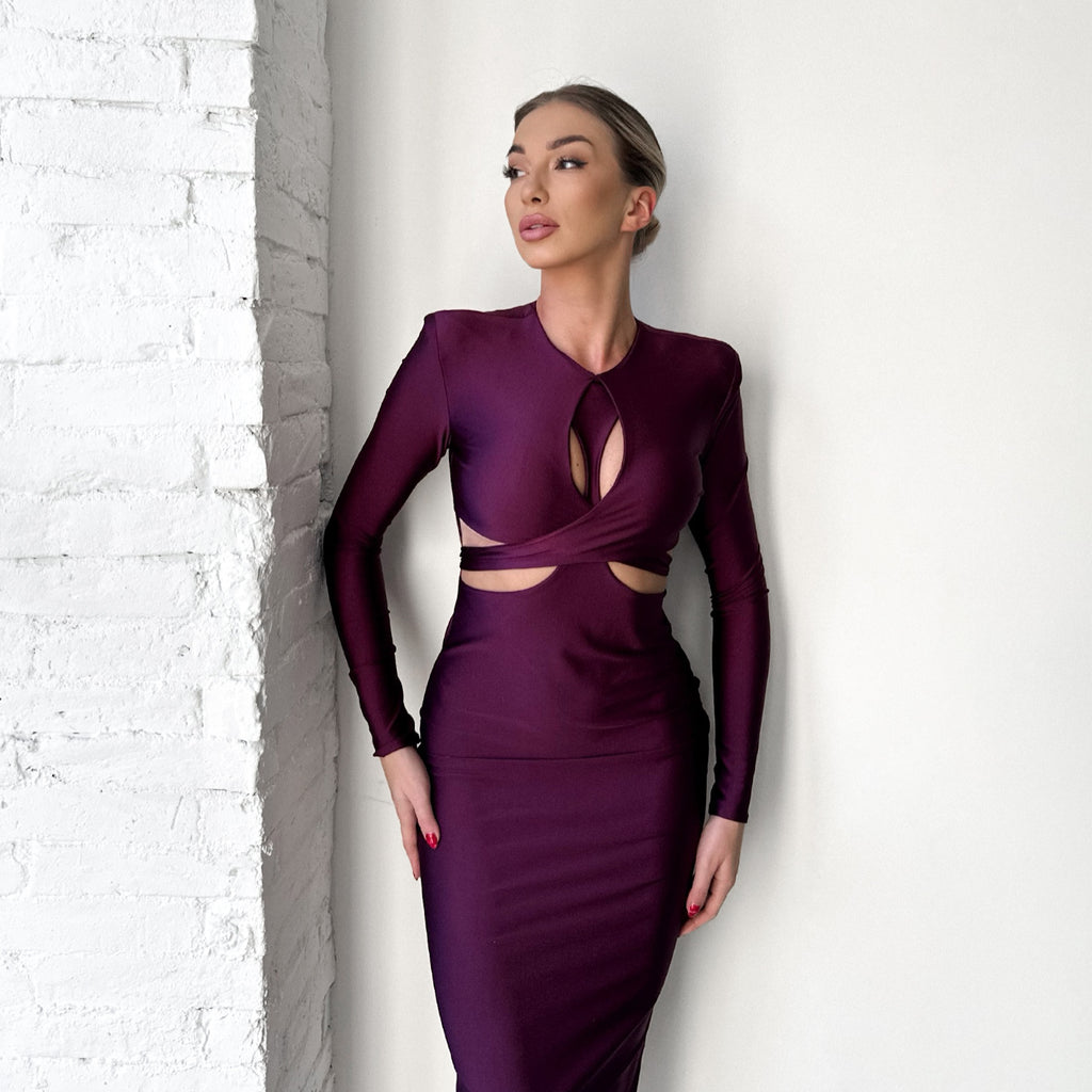 purple cutout bodycon dress purple cutout bodycon dress