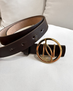 brown leather belt with gold buckle brown leather belt with gold buckle
