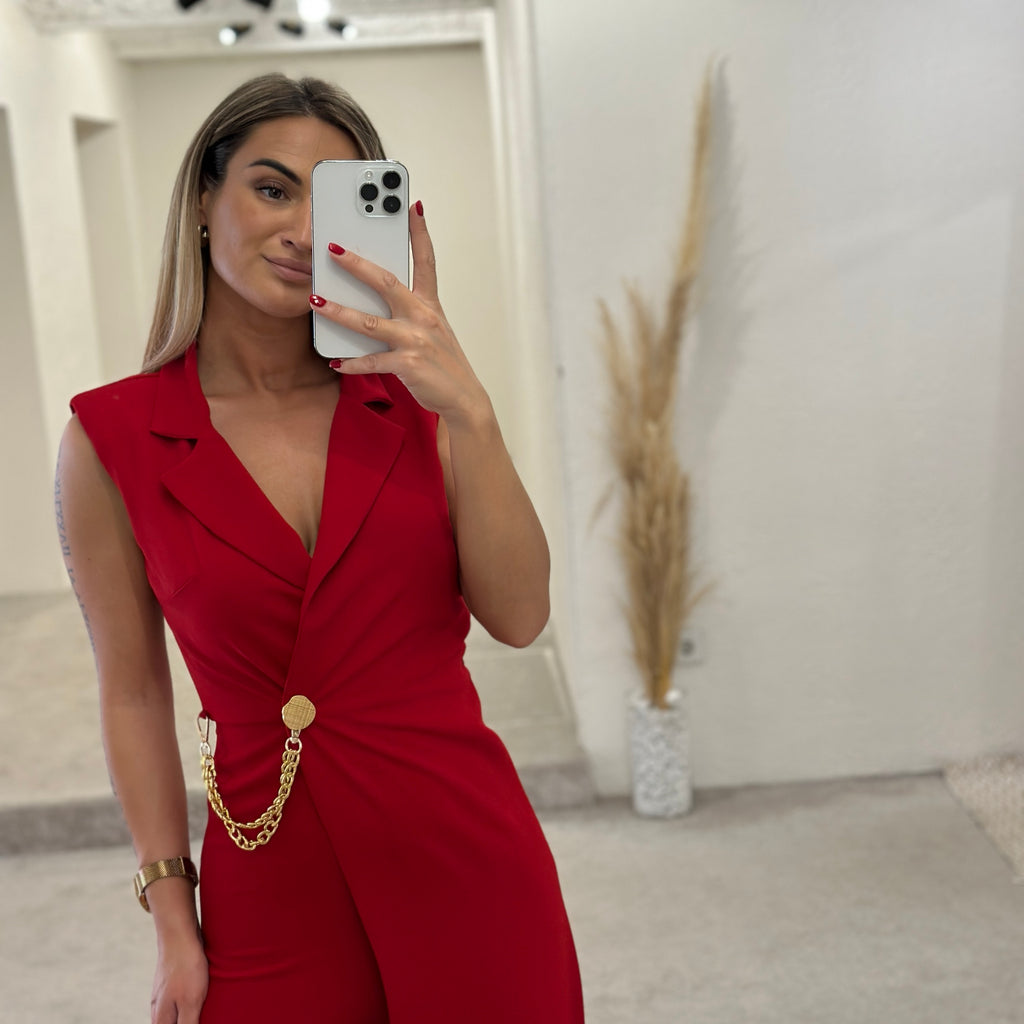 woman in red sleeveless dress taking selfie in mirror woman in red sleeveless dress taking selfie in mirror
