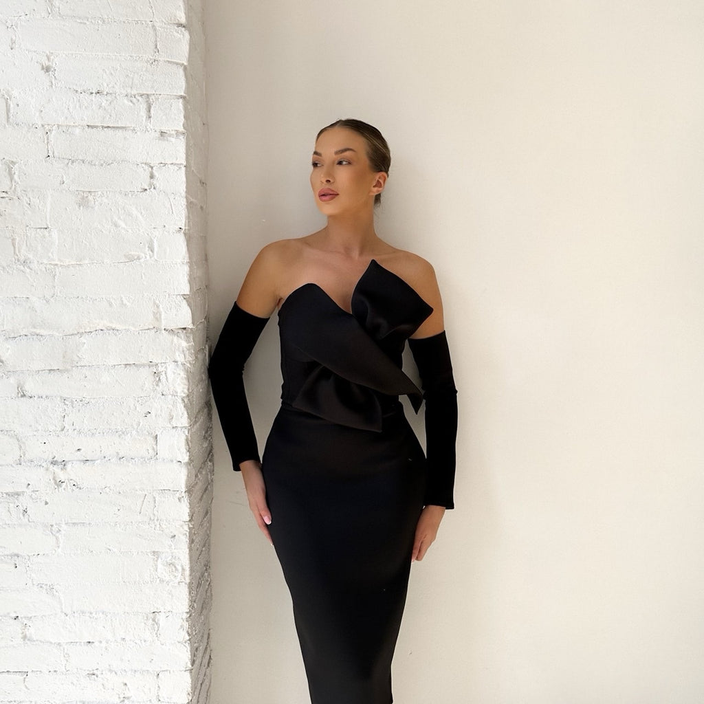 elegant black off shoulder dress elegant black off shoulder dress