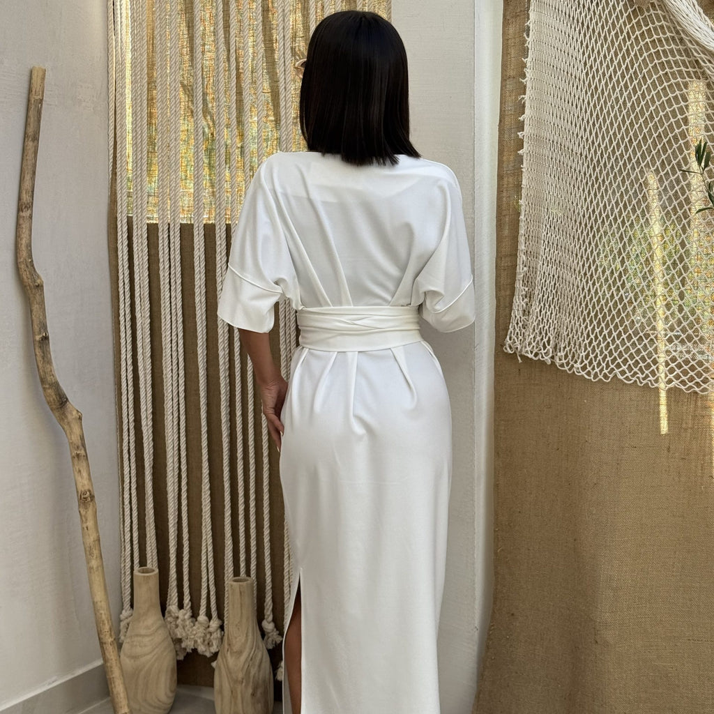 white midi dress with tie waist widget white midi dress with tie waist widget