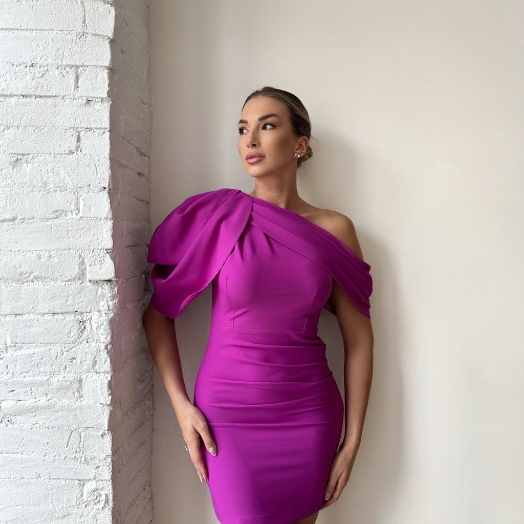 purple one shoulder dress elegant design purple one shoulder dress elegant design