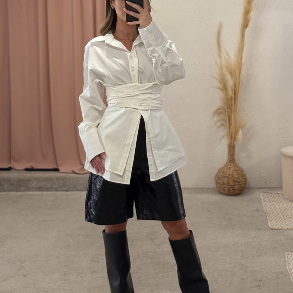 Košulja sa efektnim pojasom Košulja sa efektnim pojasom