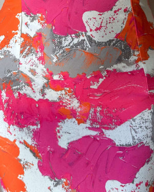 abstract paint pattern dress fabric